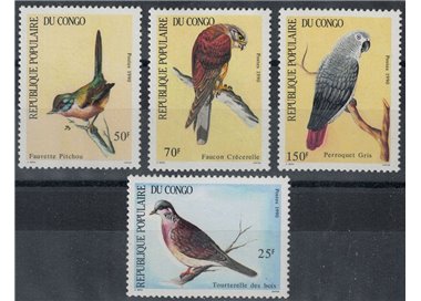 CONGO (BRAZZAVILLE) 1990 Fauna, birds 4v MNH**