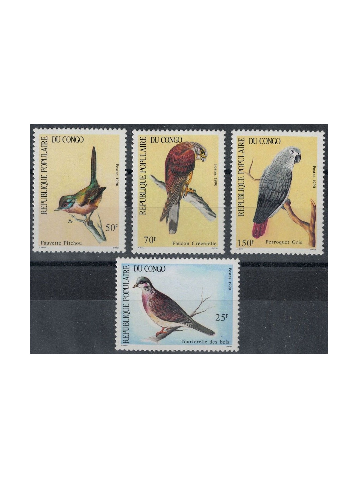 CONGO (BRAZZAVILLE) 1990 Fauna, birds 4v MNH**