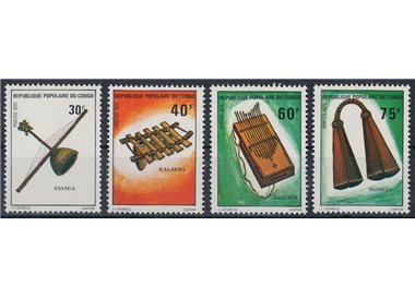 CONGO (BRAZZAVILLE) 1975 Musical instruments 4v MNH**