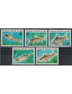 CONGO (BRAZZAVILLE) 1977 Pesci d'acqua dolce 5v MNH**