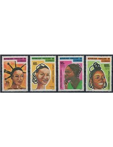 CONGO (BRAZZAVILLE) 1976 Congolese hairstyles 4v MNH**