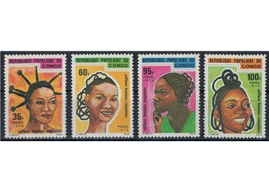 CONGO (BRAZZAVILLE) 1976 Acconciature congolesi 4v MNH**