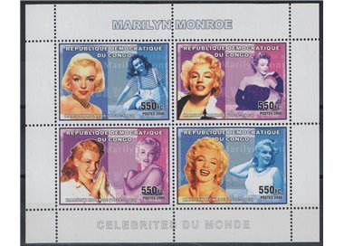 CONGO (KINSHASA) 2006 Marilyn Monroe 4v MNH**