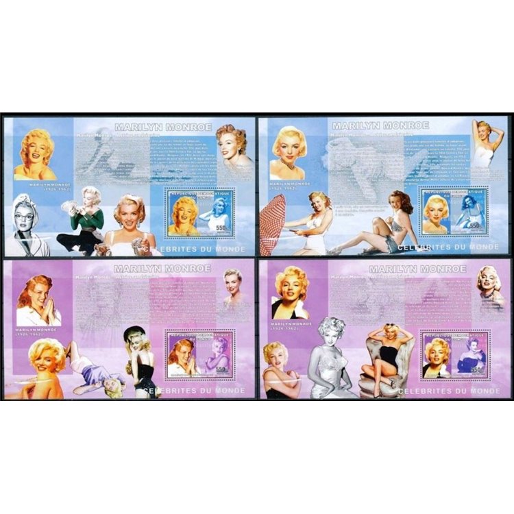 CONGO (KINSHASA) 2006 Marilyn Monroe 4 s/s MNH**
