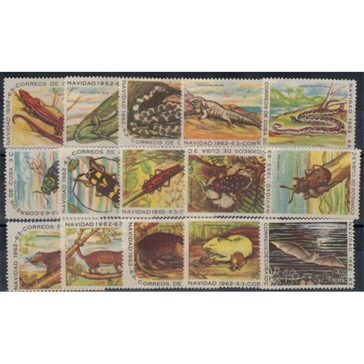 CUBA 1962 Christmas 15v MNH**