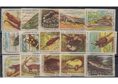 CUBA 1962 Christmas 15v MNH**