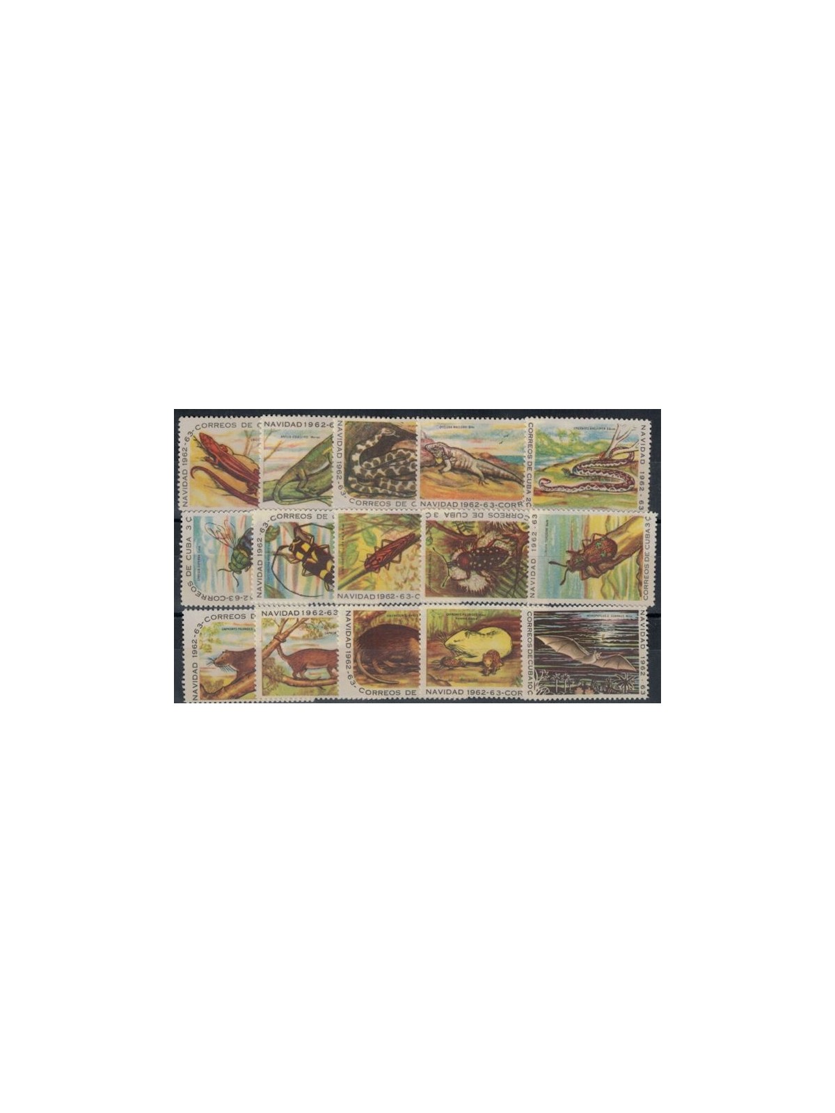 CUBA 1962 Natale 15v MNH**