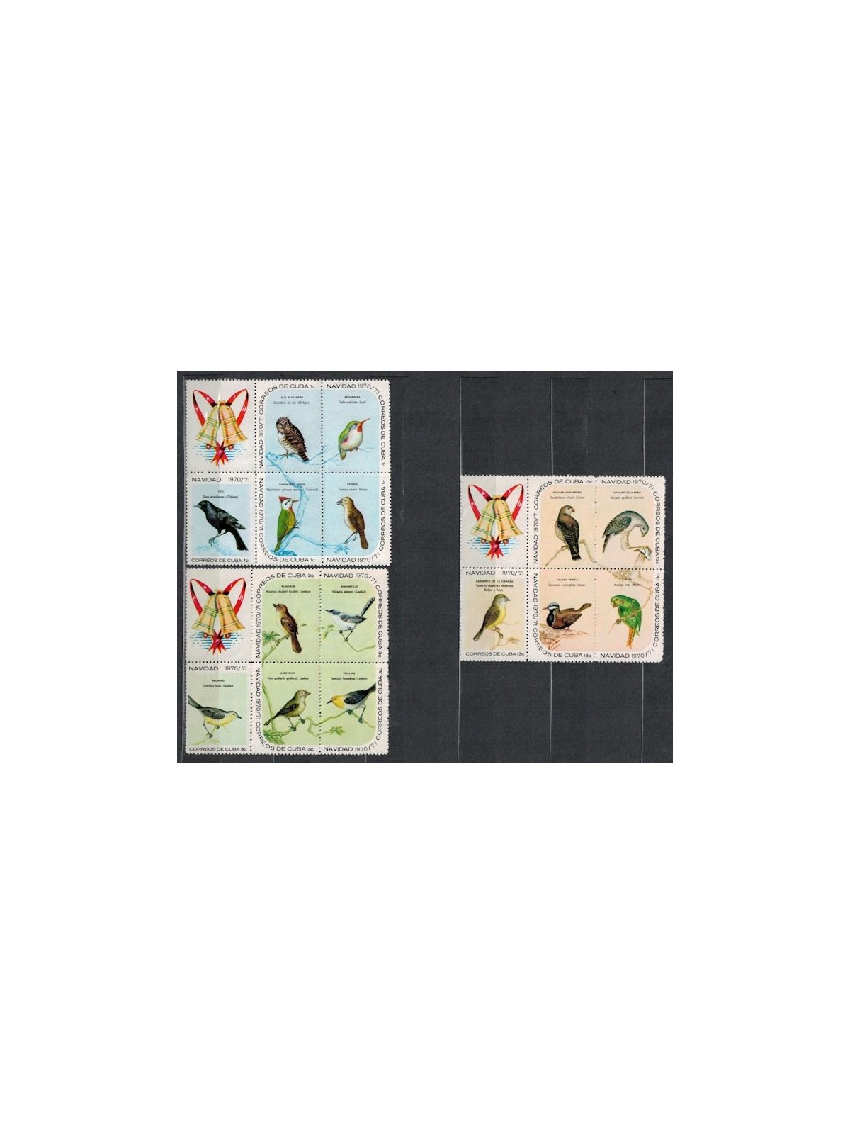 CUBA 1970 Christmas, birds 15v MNH**