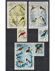 CUBA 1965 Christmas, birds 15v MNH**