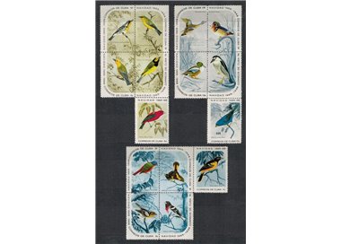 CUBA 1965 Christmas, birds 15v MNH**