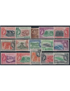 DOMINICA 1954 Ordinary series 15v MNH**
