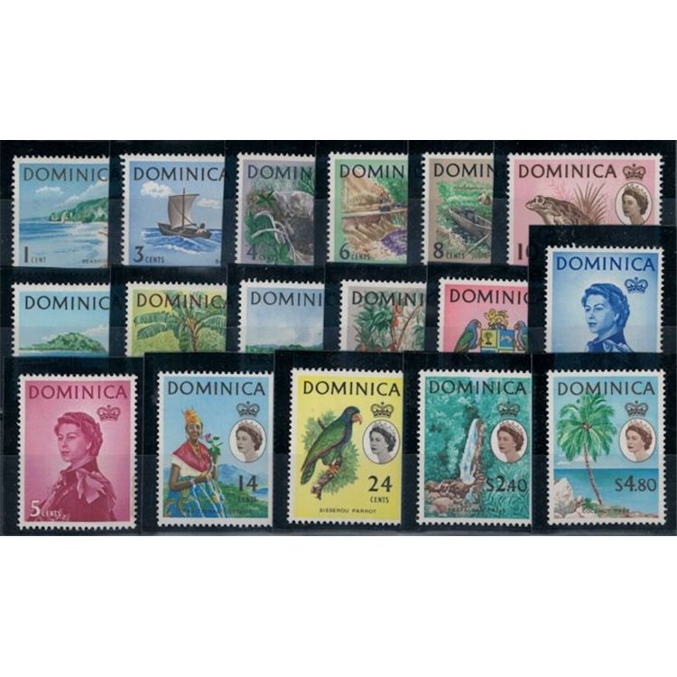 DOMINICA 1963 Ordinary series 17v MNH**