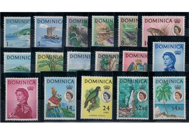 DOMINICA 1963 Ordinary series 17v MNH**