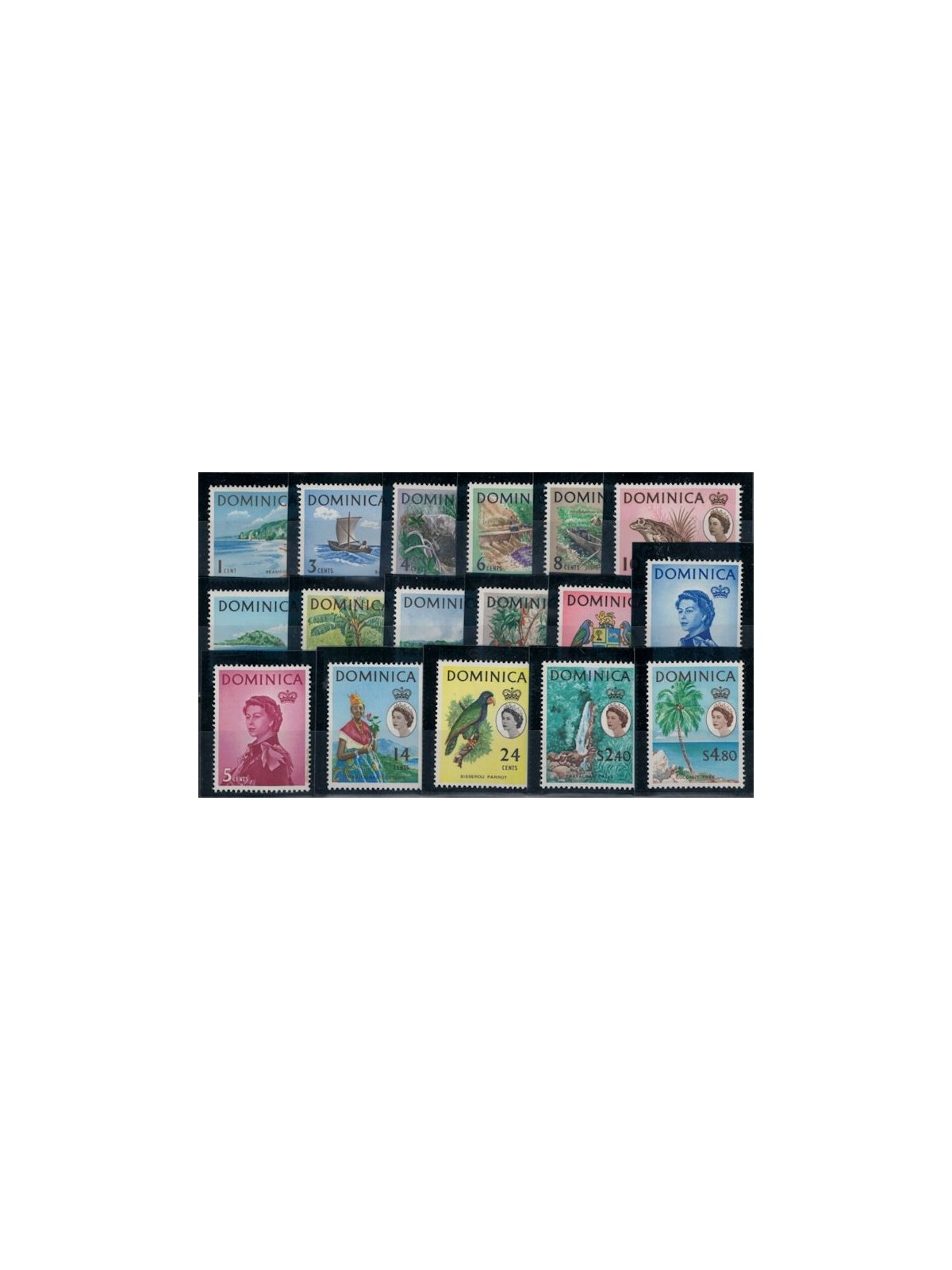 DOMINICA 1963 Ordinary series 17v MNH**