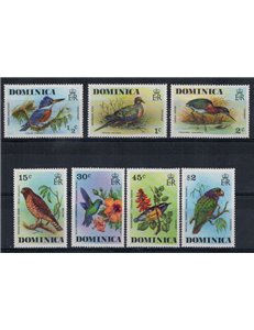 DOMINICA 1976 Fauna, uccelli 7v MNH**