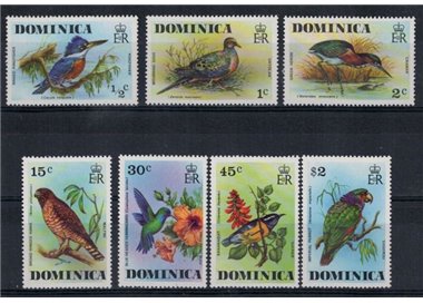 DOMINICA 1976 Fauna, birds 7v MNH**