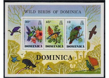 DOMINICA 1976 Fauna, birds 1 s/s MNH**