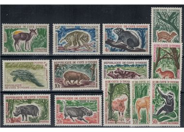 COSTA D'AVORIO 1963-64 Caccia e turismo 13v MNH**
