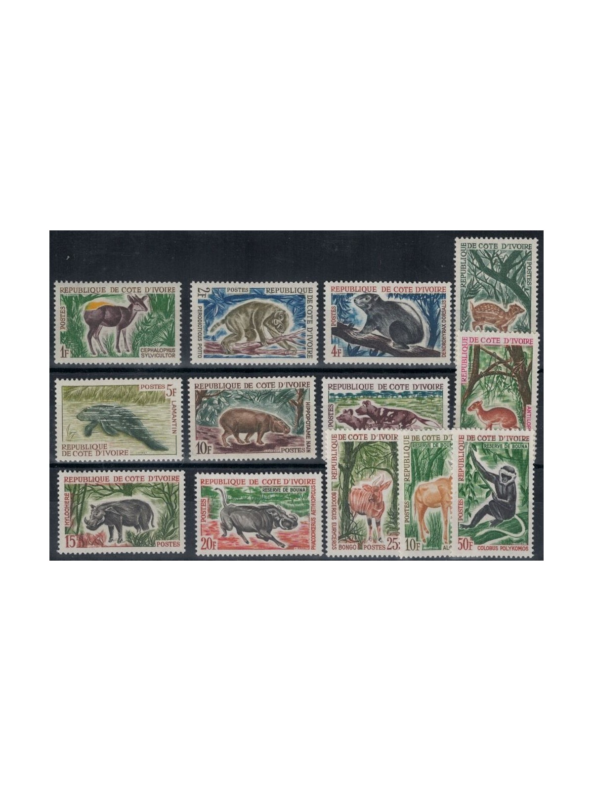 IVORY COAST 1963-64 Hunting and tourism 13v MNH**