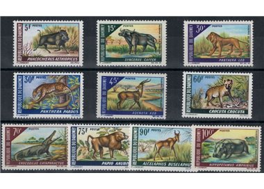 DAHOMEY 1968-69 Fauna, animals 10v MNH**