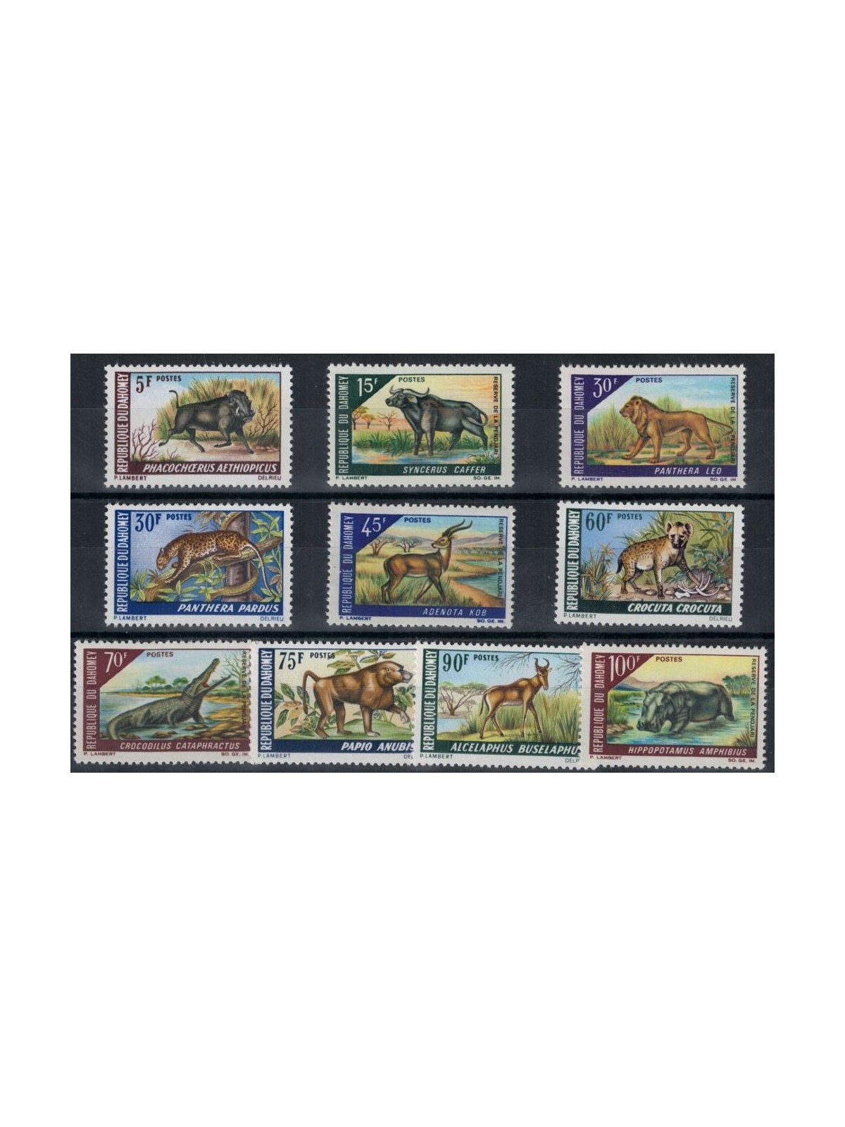 DAHOMEY 1968-69 Fauna, animals 10v MNH**