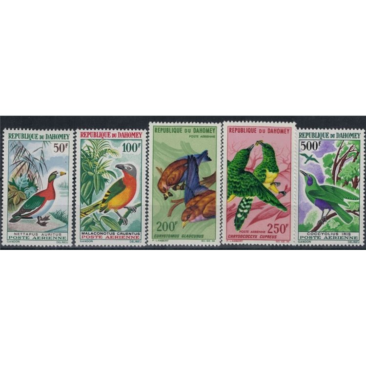 DAHOMEY 1966-67 Birds 5v MNH**