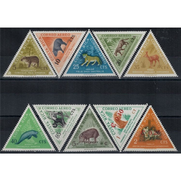 COSTA RICA 1963 Fauna, animals 10v MNH**
