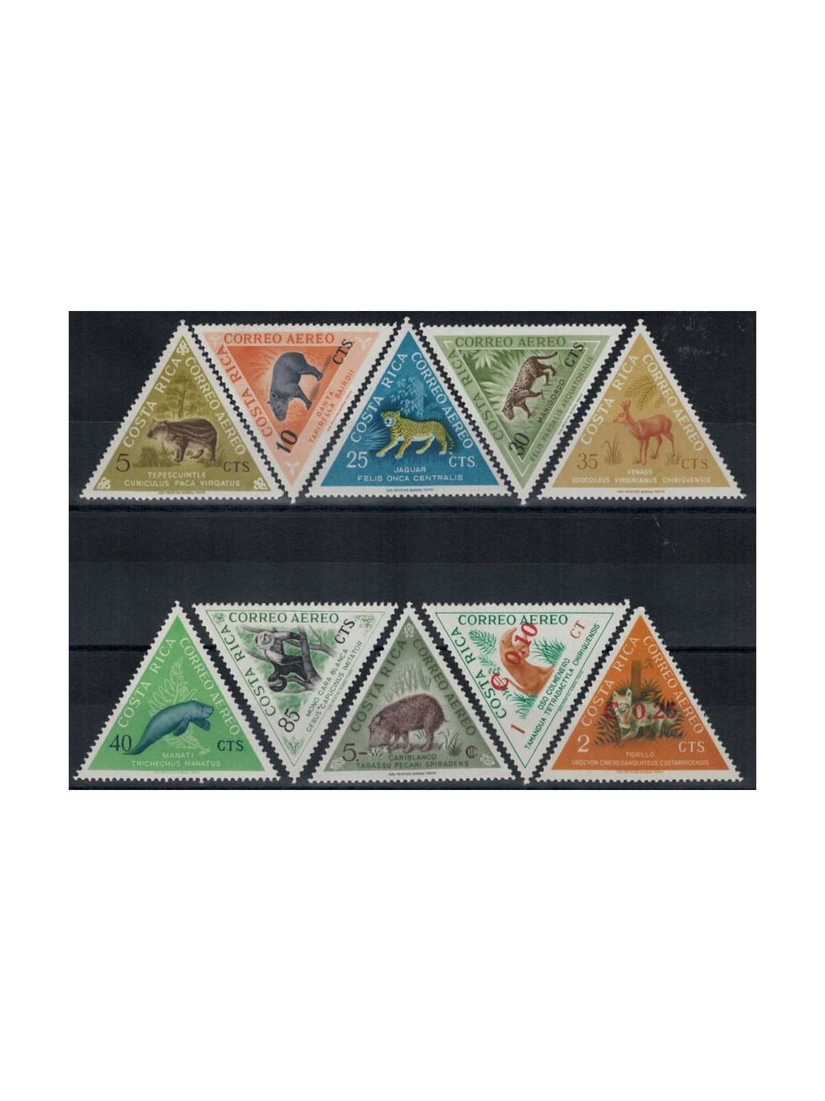 COSTA RICA 1963 Fauna, animals 10v MNH**