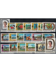 DOMINICA 1969 Serie ordinaria 19v MNH**