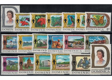 DOMINICA 1969 Ordinary series 19v MNH**