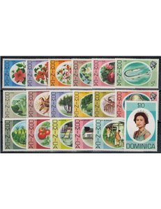 DOMINICA 1975 Ordinary series 18v MNH**