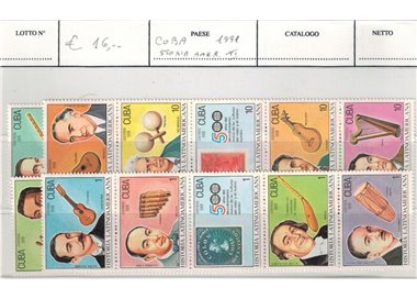 CUBA 1991 History of Latin America 20v MNH**