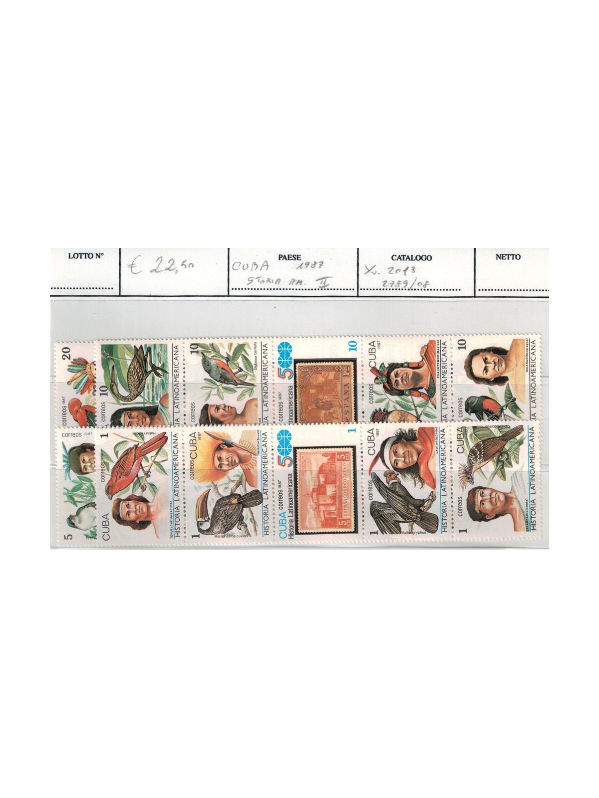 CUBA 1987 History of Latin America 20v MNH**