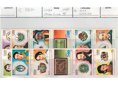 CUBA 1988 Storia dell'America latina 20v MNH**