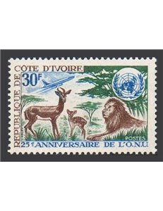 IVORY COAST 1970 UN Anniversary 1v MNH**