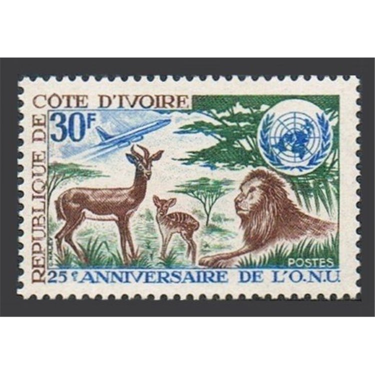 IVORY COAST 1970 UN Anniversary 1v MNH**