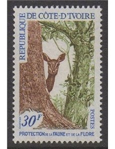 COSTA D'AVORIO 1968 Salvaguardia della fauna e della flora 1v MNH**