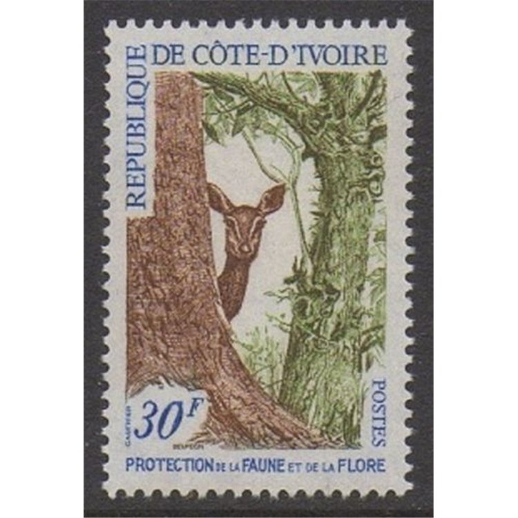 IVORY COAST 1968 Conservation of fauna and flora 1v MNH**