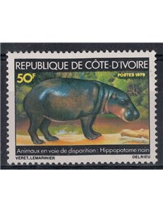 COSTA D'AVORIO 1979 Animali in via di estinzione, ippopotamo MNH**