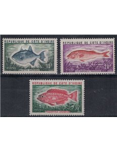 COSTA D'AVORIO 1973 Fauna marina, pesci 3v MNH**