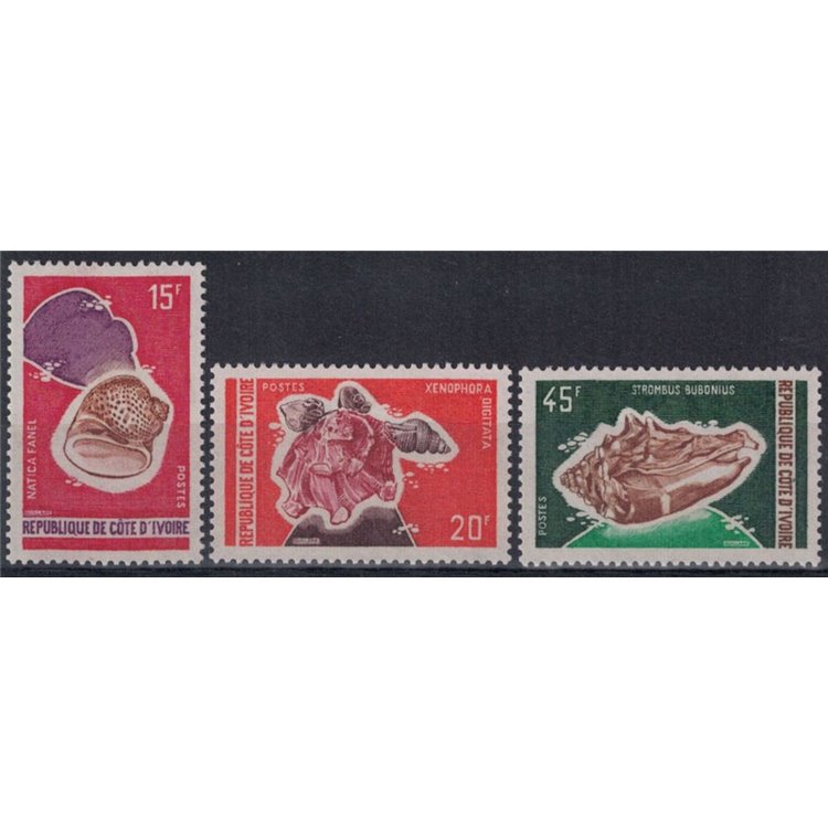 IVORY COAST 1972 Marine fauna, shells 3v MNH**