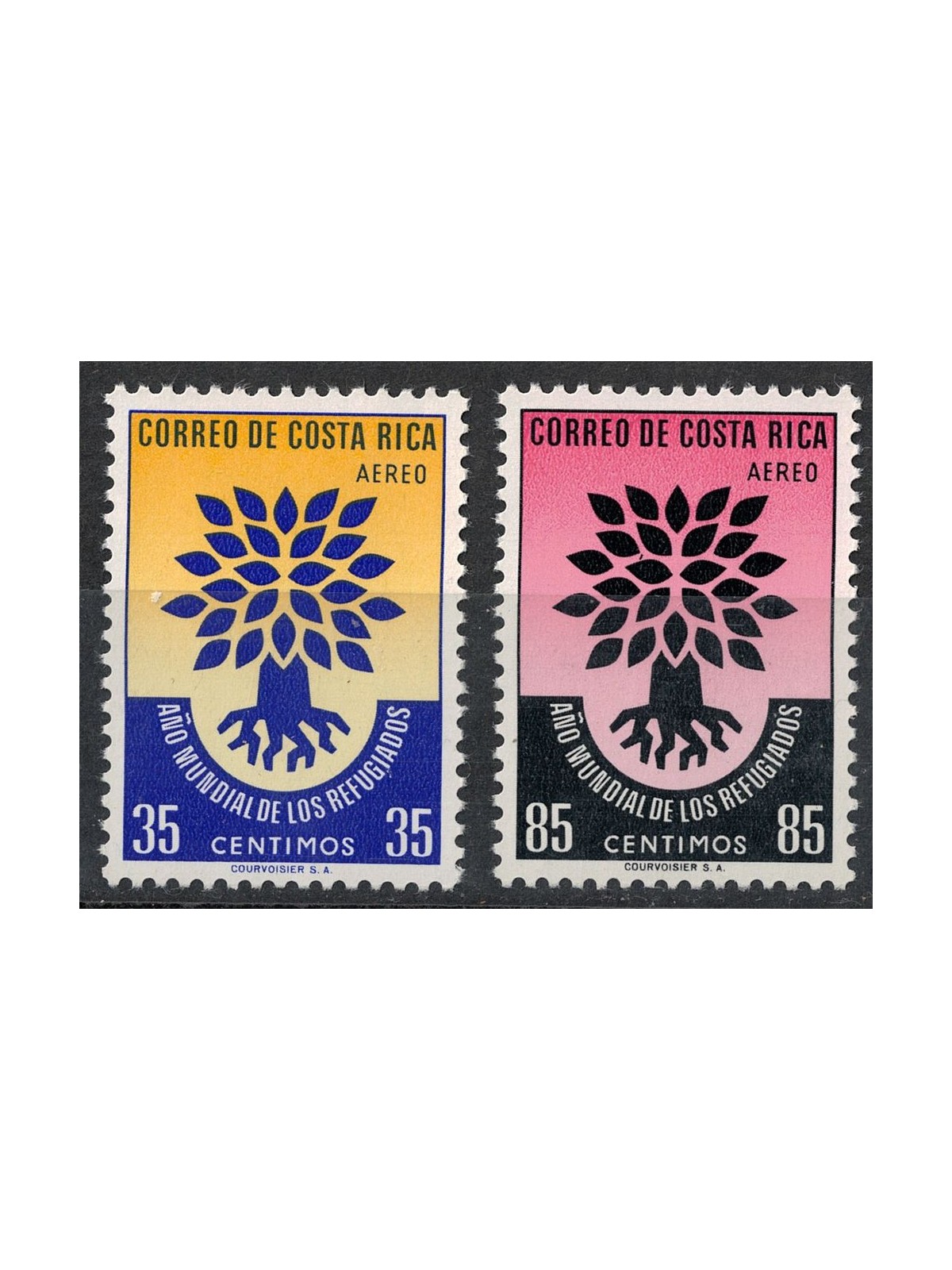 COSTA RICA 1960 Anno del rifugiato 2v MNH**