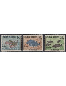 CUBA 1958 Felipe Poey, airmail 3v MH*