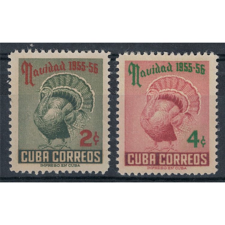 CUBA 1955 Christmas 2v MH*