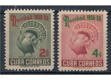 CUBA 1955 Christmas 2v MH*