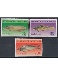 IVORY COAST 1996 Marine fauna, fish 3v MNH**
