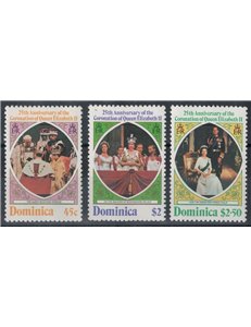 DOMINICA 1978 Silver Jubilee 3v MNH**