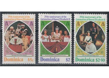 DOMINICA 1978 Silver Jubilee 3v MNH**