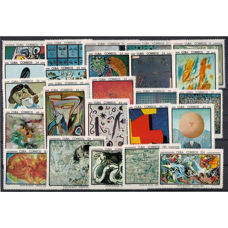 CUBA 1967 Salon de Mayo, Works of Art 25v MNH**
