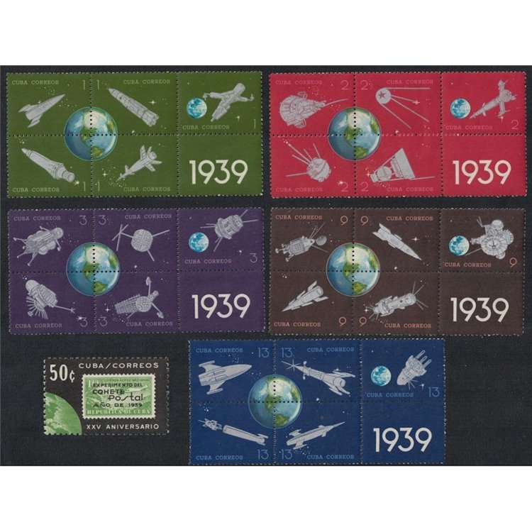 CUBA 1964 Postal rocket 26v MNH**